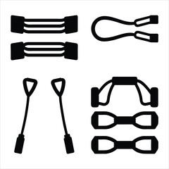 Resistance Bands silhouette, simple, minimalist, vector