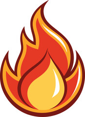 Retro flame icon