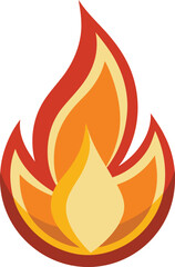 Retro flame icon