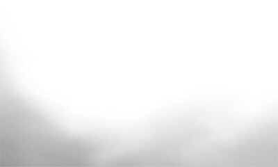 Floating white fog effect isolated on transparent background. Realistic mist or smoke PNG 