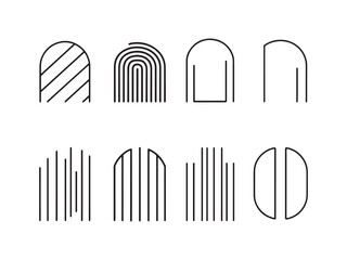 Elegant Line Art Tab Divider for Web Layouts and UI