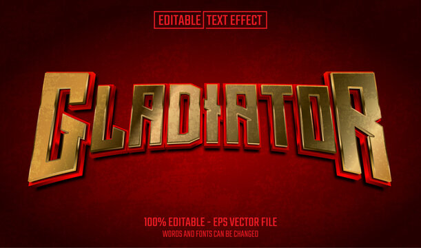 gladiator editable text effect