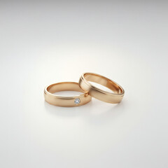 Elegant wedding rings showcasing love and commitment on a soft background  