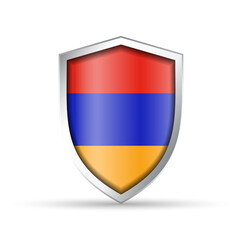 Armenia Flag Glossy Shield Icon