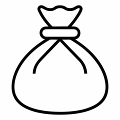 bag with dollar sign icon. money bag icon. dollar bag symbol. e commerce icon. dollar bag icon for app, ui and website.