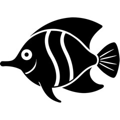 Creative details Butterflyfish icon Vector Illustration
