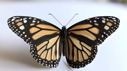 Obraz premium Closeup of a Monarch Butterfly Wings Detailed View