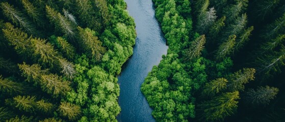 A river with trees on both sides