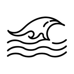 silhouette of a dolphin