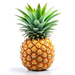 Fototapeta premium A Beautiful Juicy Pineapple Fruit Isolated on White