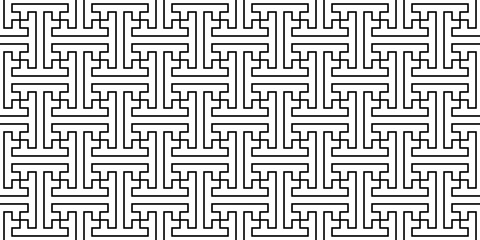 Traditional Japanese patterns. Seamless geometric background with lines.