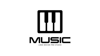 Music Logo typography with icon designed. Music Logo typography with icon designed.