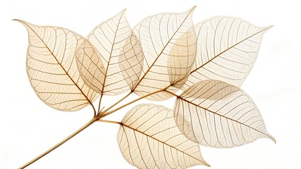 autumn leaf isolated on white background