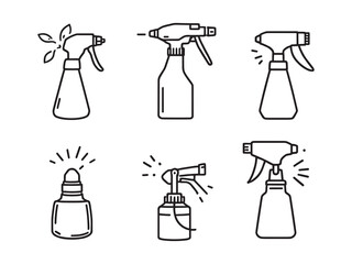 Foliar Spray line art icon vector graphic symbol