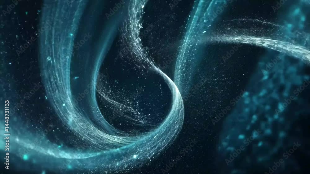 Poster Abstract blue swirl with ripple flow creating a captivating visual effect, Abstract Blue Swirl Swoosh Background Ripple Flow Dynamic Transition Motion