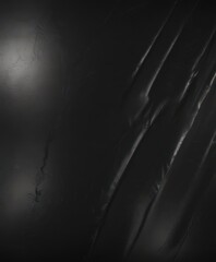 Deep black leather, glossy sheen, elegant texture ,  material,  close-up,  design