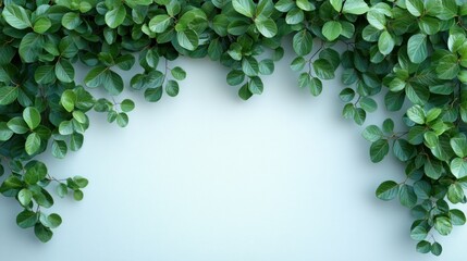 Fresh green leaves border