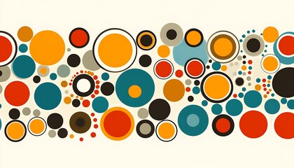Fototapeta premium Abstract pattern with colorful circles