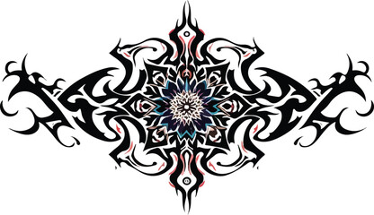 Tribal Tattoo Art Design &ndash; Perfect for Tattoo, T-Shirt Design, Print, Wall Art, Poster or Digital Stickers. Editable vektor Sketched Art