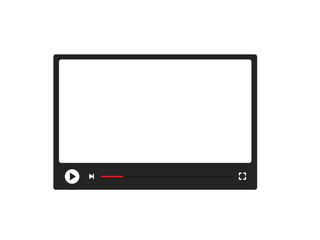 Youtube Video Player Frame vector