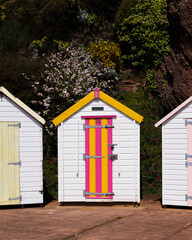 colorful beach huts