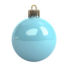 Obraz premium Elegant Light Blue Christmas Ornament - A Perfect Holiday Decor , isolated on white background PNG