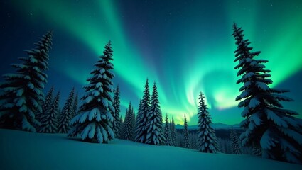 winter landscape with trees