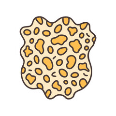 Cartoon animal print skin pattern texture background design vector illustration graphic art style