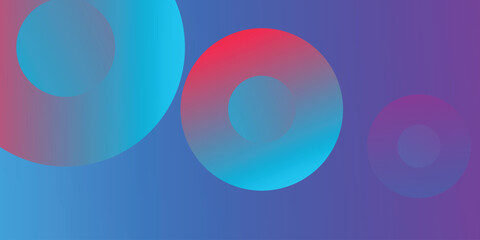 Abstract colorful blue and yellow geometric circle minimalist banner background colorful green and blue gradation circle effect abstract background