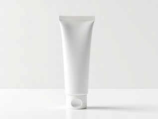 l cosmetic tube mockup, vertical layout, isolated on clean white background, suitable for skincare branding.