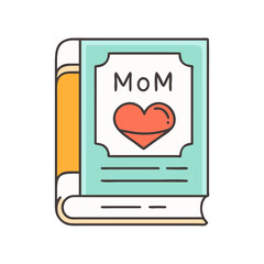 Mom appreciation gift idea book with heart for mother's day present and love expression