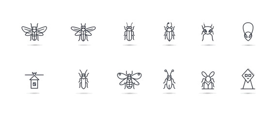 icon sheet, simple shapes, Alien icons