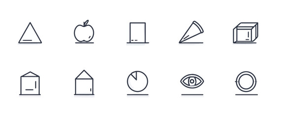 icon sheet, simple shapes, Apple icons