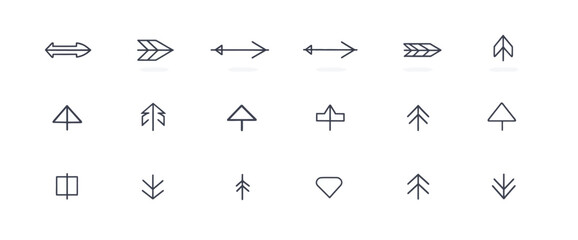 icon sheet, simple shapes, Arrow icons