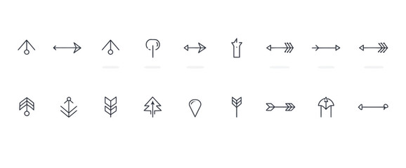 icon sheet, simple shapes, Arrow icons