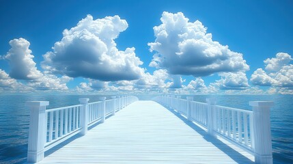 Obraz premium Heavenly pathway over tranquil ocean