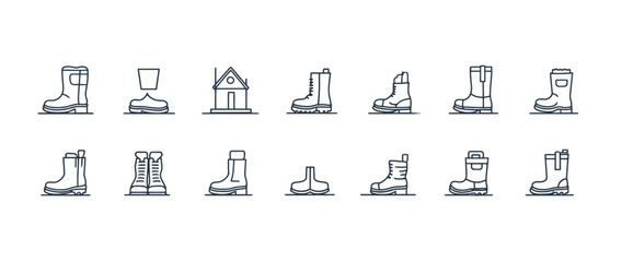 icon sheet, simple shapes, Boot icons