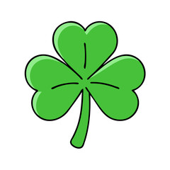 St patrick's day shamrock illustration vector graphic green clover lucky charm irish symbol design