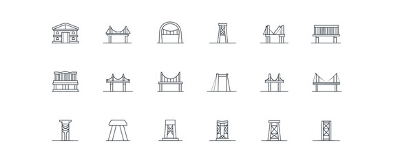 icon sheet, simple shapes, Bridge icons
