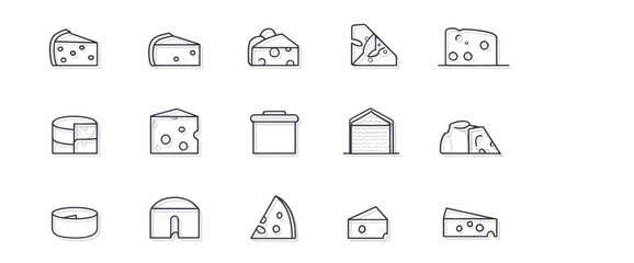 icon sheet, simple shapes, Cheese icons