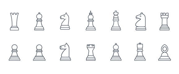 icon sheet, simple shapes, Chess icons