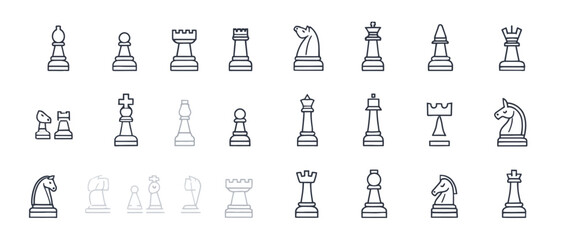 icon sheet, simple shapes, Chess icons