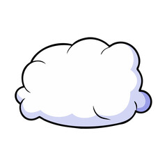 Fototapeta premium Cartoon cloud vector illustration fluffy cloudscape weather element sky design graphic art icon image