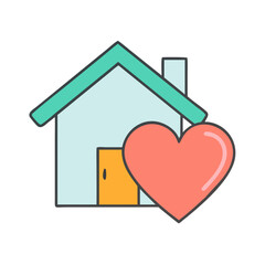 Home love heart house real estate property sweet home family home mortgage housing residential icon