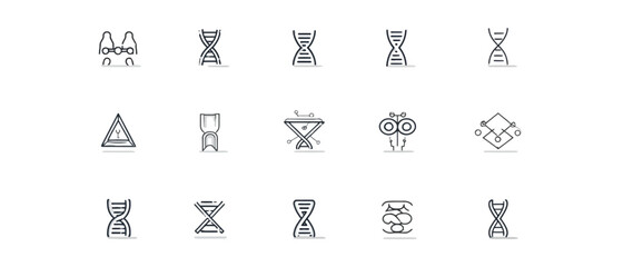 icon sheet, simple shapes, DNA icons