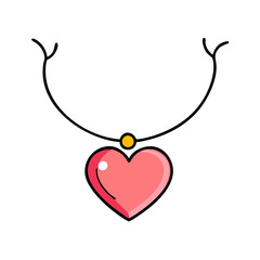 Heart necklace pendant jewelry love fashion valentine gift romance style accessory charm elegant beauty