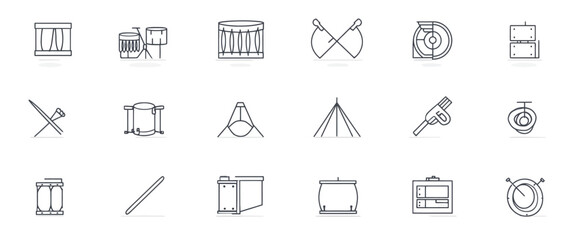 icon sheet, simple shapes, Drum icons