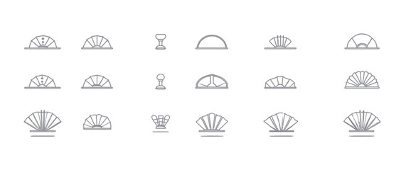 icon sheet, simple shapes, Fan icons