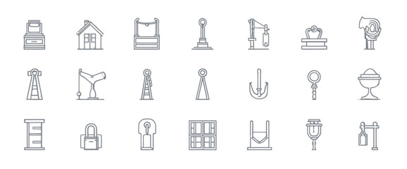 icon sheet, simple shapes, Hook icons