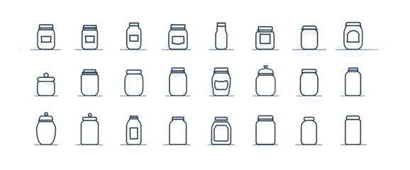 icon sheet, simple shapes, Jar icons